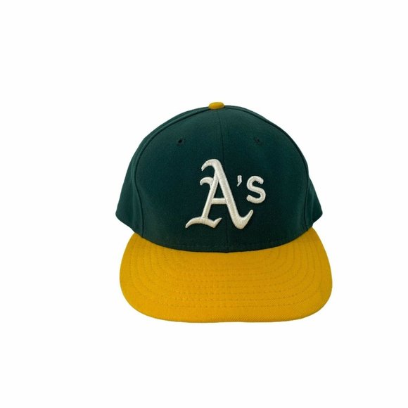 New Era Other - New Era Oakland Athletics Baseball 59Fifty Fitted Cap 6 Panel Dark Green Sz 7.25